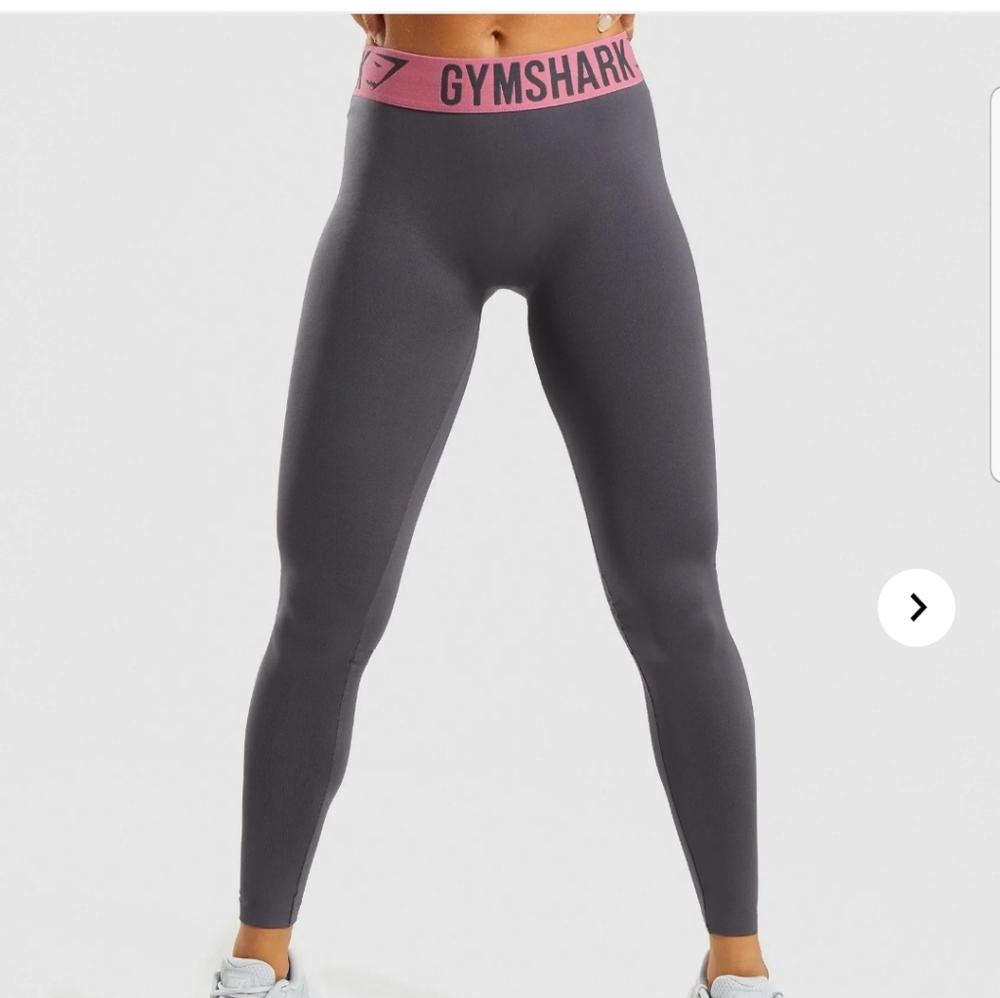 Women's charcoal gray pink Gymshark fit leggings M